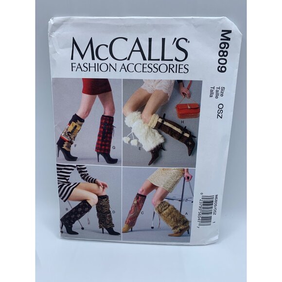 McCall's Misses Boot Wraps Sewing Pattern M6809 - uncut - Picture 1 of 2